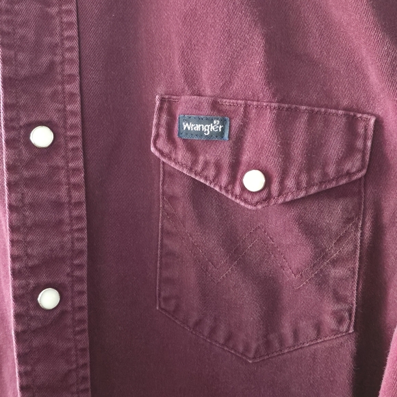 Wrangler Long Sleeve Button Down Shirt Jacket - Picture 2 of 4